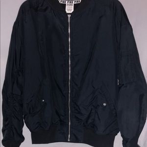 Navy blue bomber jacket